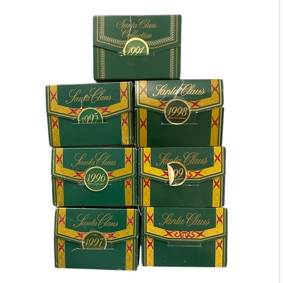 Vintage Set 7 of Bing and Grondahl Christmas Ornaments Santa Claus Collection - Picture 2 of 16